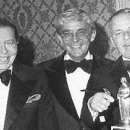 William B. Williams with Milton Berle and Frank Sinatra.