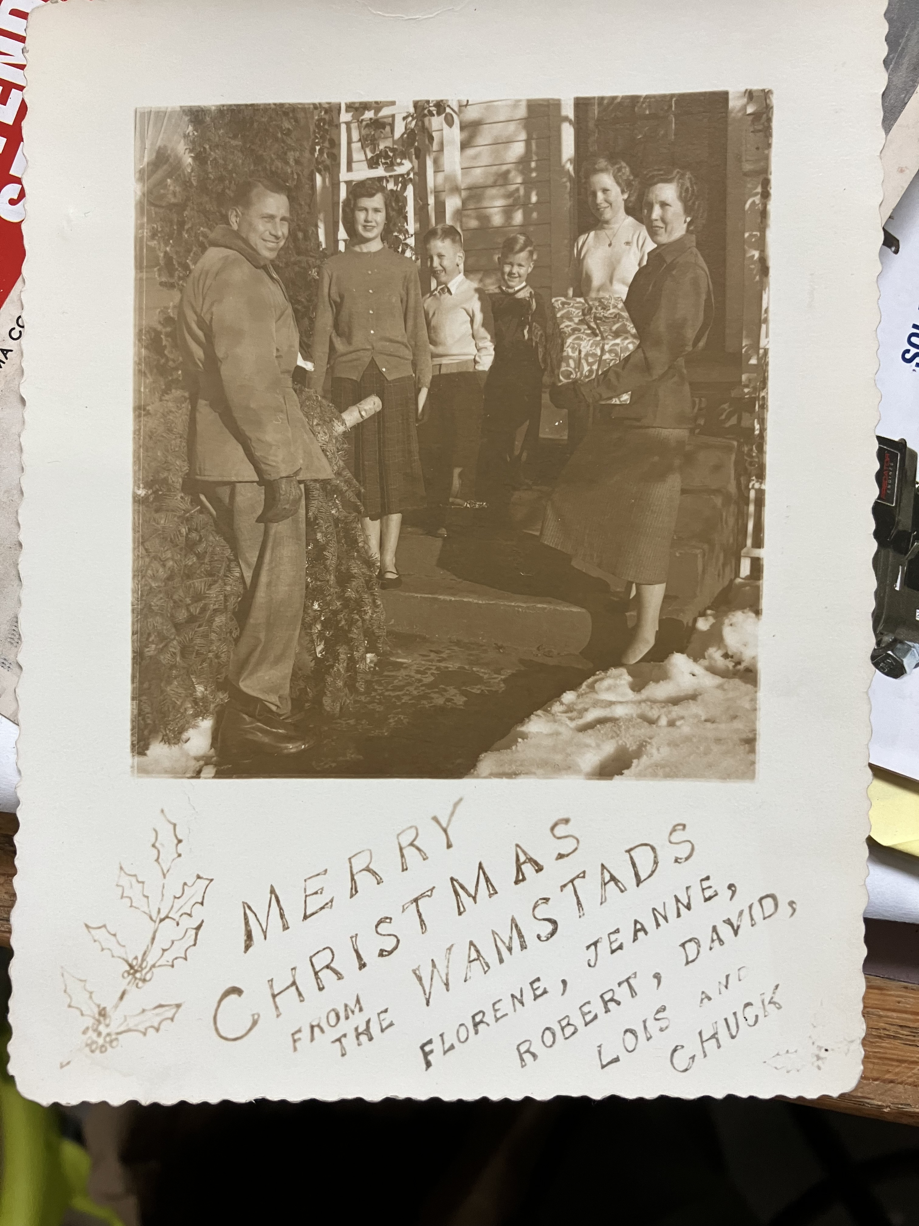 Wastand family Christmas card