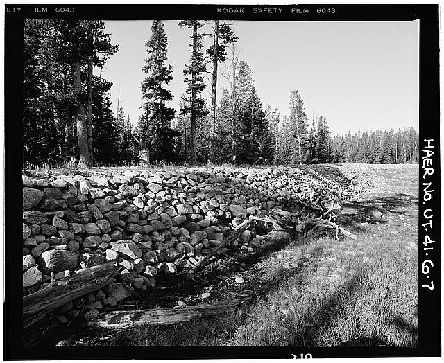 7. VIEW SHOWING UPSTREAM FACE OF DIKE, LOOKING WEST -...