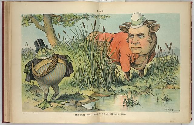 The frog who tried to be as big as a bull / J.S. Pughe.