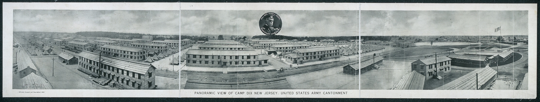 Panoramic view of Camp Dix, New Jersey, United States...