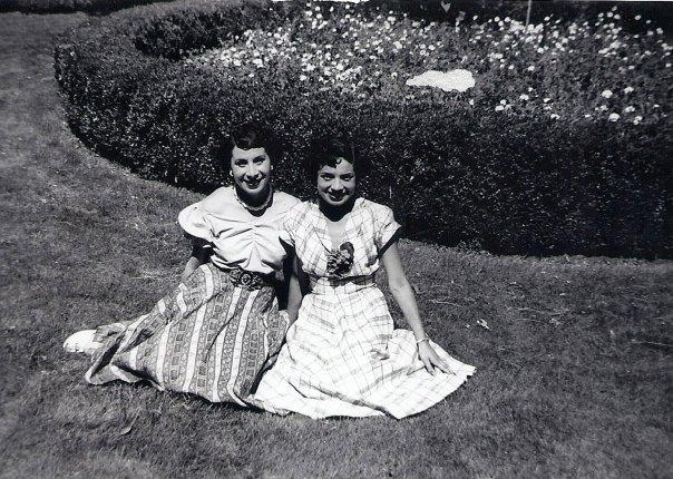 Vizcaino sisters in dresses