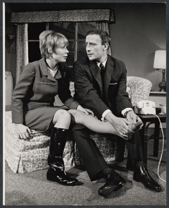 Marian Hailey and Edward Woodward on Broadway.