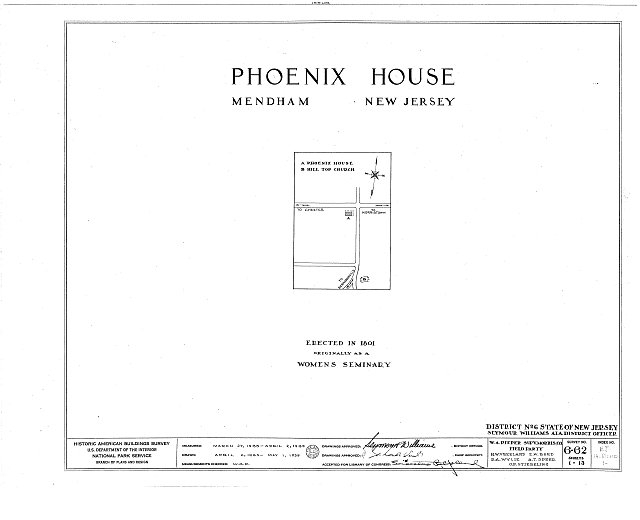 HABS NJ,14-MEND,1- (sheet 0 of 13) - Ladies Seminary,...