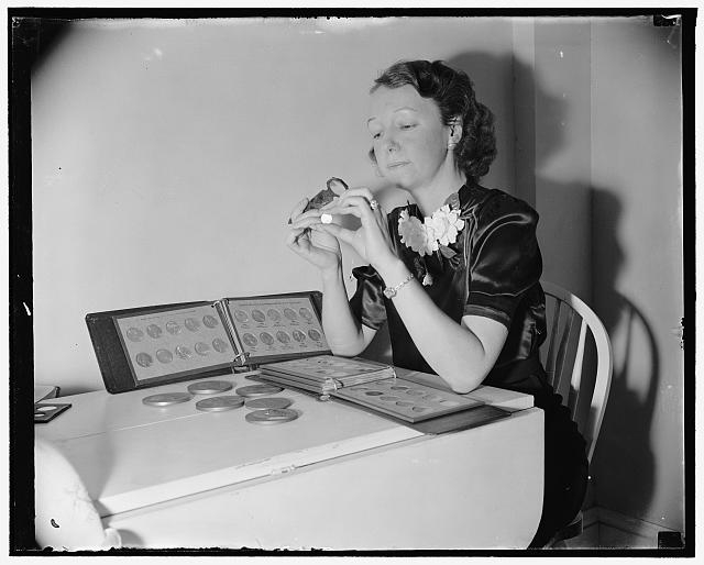 "Coin Collector." Washington, D.C., April 11. Mrs. Edness...