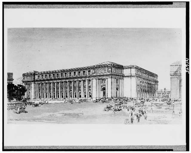 [Drawing of Post Office, Washington, D.C.]