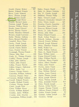 Joseph Henry Beecher--U.S., School Yearbooks, 1900-1999(1926) Sub Turri -3
