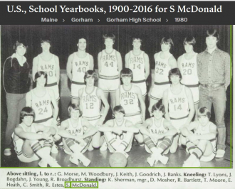 Stephen McDonald--U.S., School Yearbooks, 1900-2016(1980)Basketball