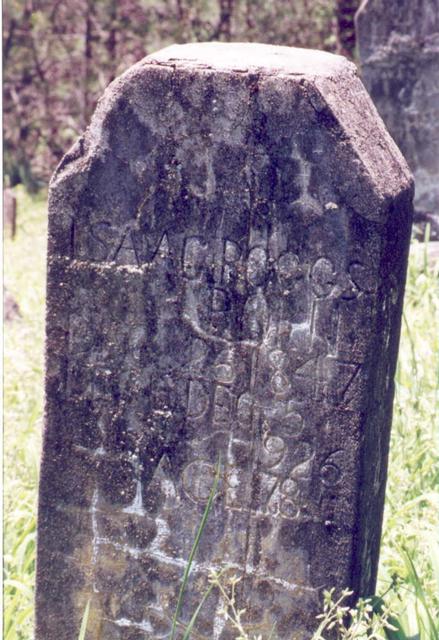 Isaac Boggs headstone