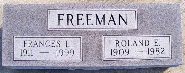Frances  (Motsinger) Freeman & Roland Freeman Gravesite