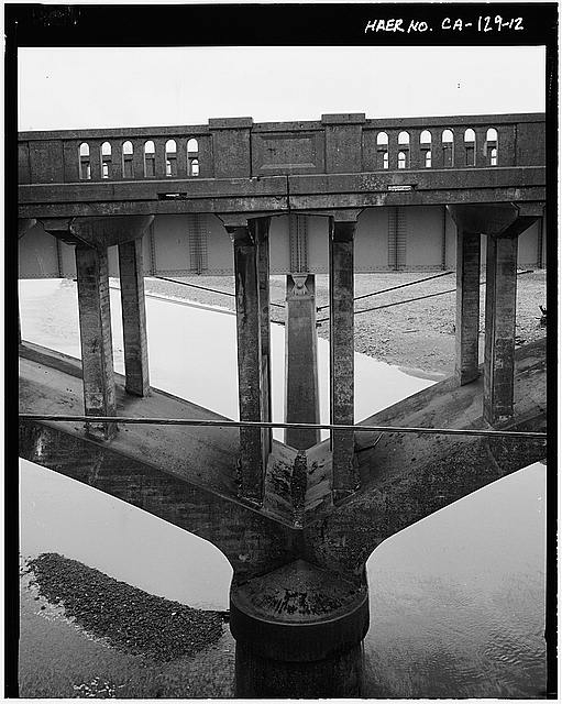 12. DETAIL VIEW OF BRIDGE, SHOWING SPRING LINE OF SPANS...