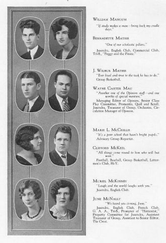 Peoria High School Class of 1930