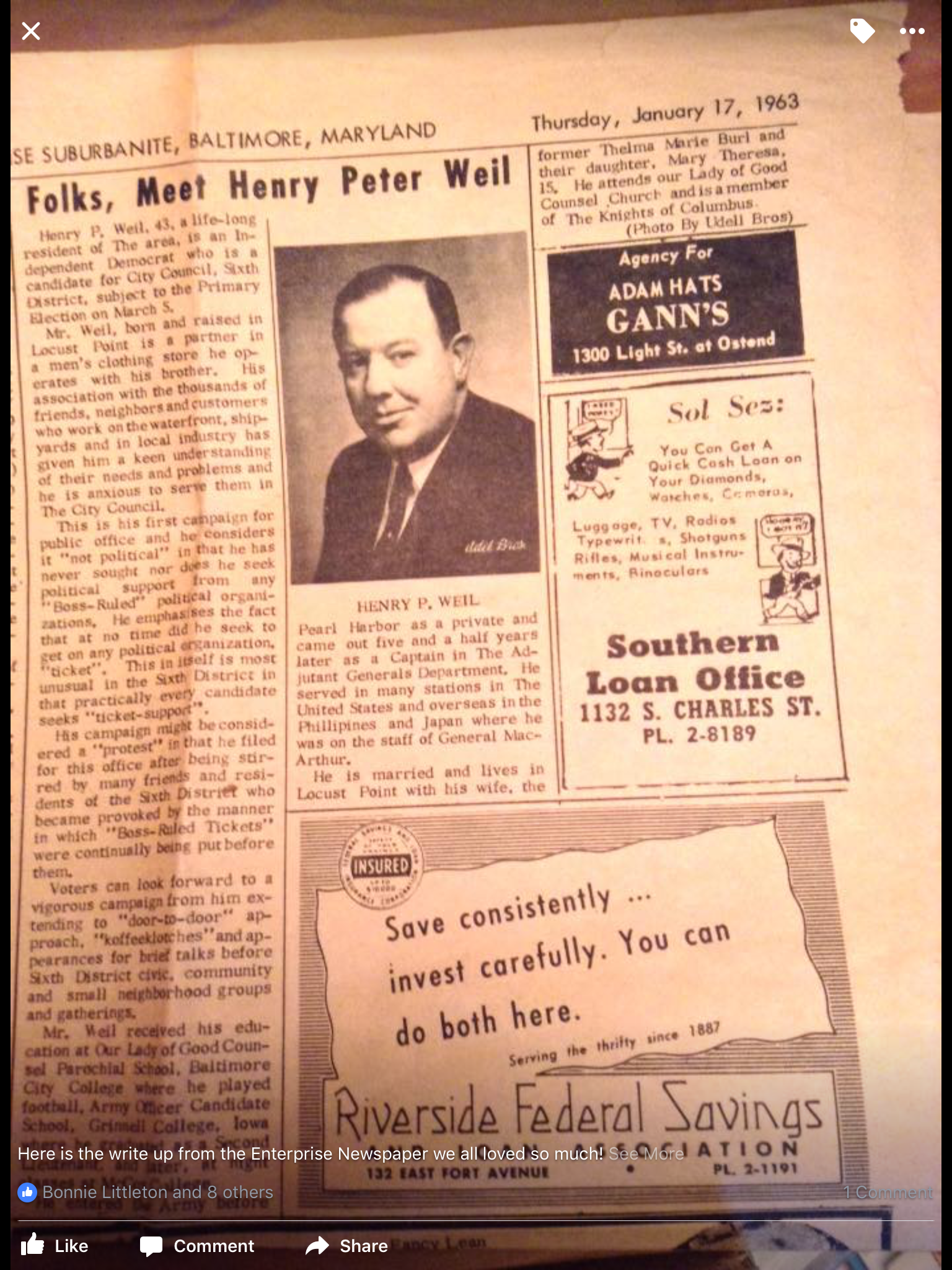 Henry P Weil