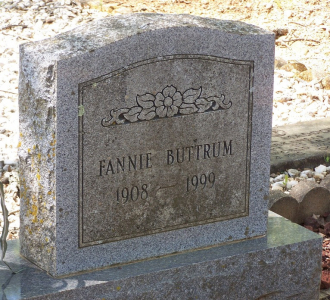 Fannie Ratliff Buttrum Gravesite