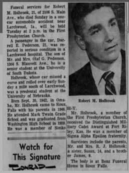 Robert M. “Buck” Holbrook  1942 - 1964   South Dakota