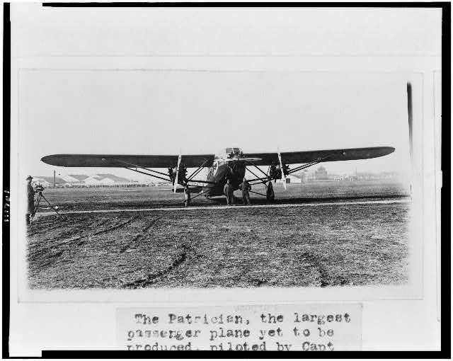 [The "Patrician," the largest passenger plane yet to be...