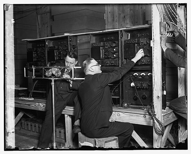 Testing installation for broadcasting the Inauguration,...