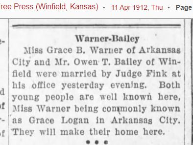 Owen T Bailey's 1st wife