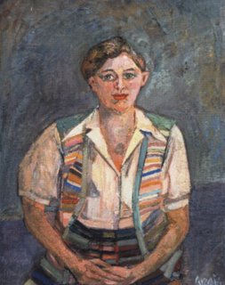Simone, portrait peint par Gilbert Corsia 