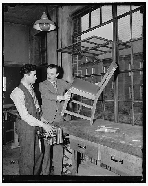 Adrian Dornbush and chair, 4/13/38. Housley, 1708 R,...