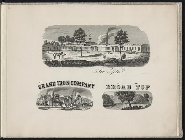 [Print speciman of vignettes of Wincohocking Mills,...