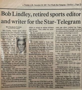 Bob Lindley Obituary