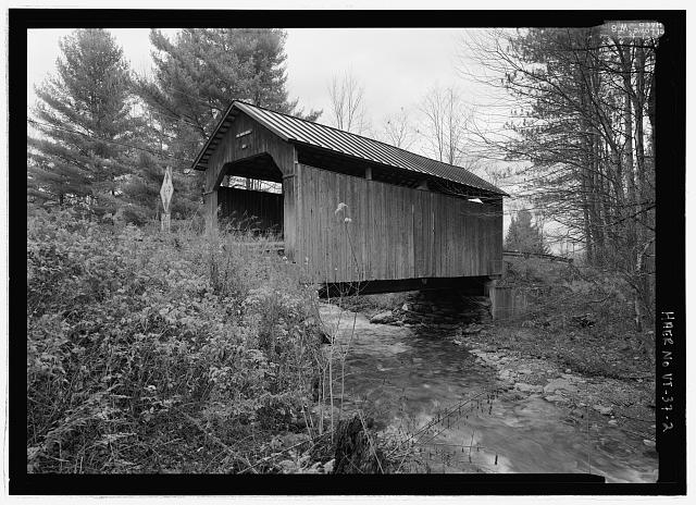 PERSPECTIVE LOOKING NORTH. - Pine Brook Bridge, Spanning...