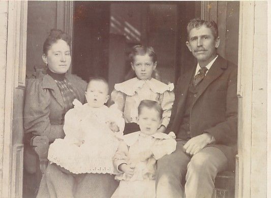 JW and Camilla H Evans, Louis, Jesse, Horace