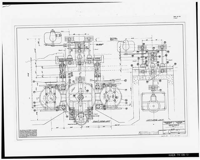 51. Photograph of a line drawing. 'AREA B, ARRANGEMENT OF...