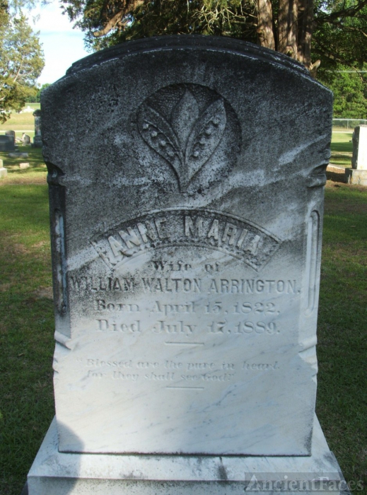 Anna Maria Alston Arrington gravesite