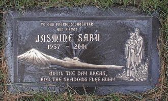 Jasmine Sabu gravesite