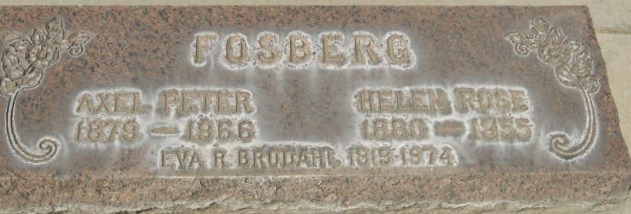 Axel Fosberg headstone