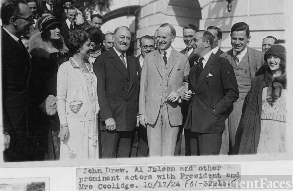 Al Jolsen, John Drew, and President Coolidge
