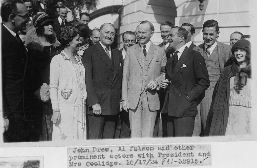 Al Jolsen, John Drew, and  President Coolidge