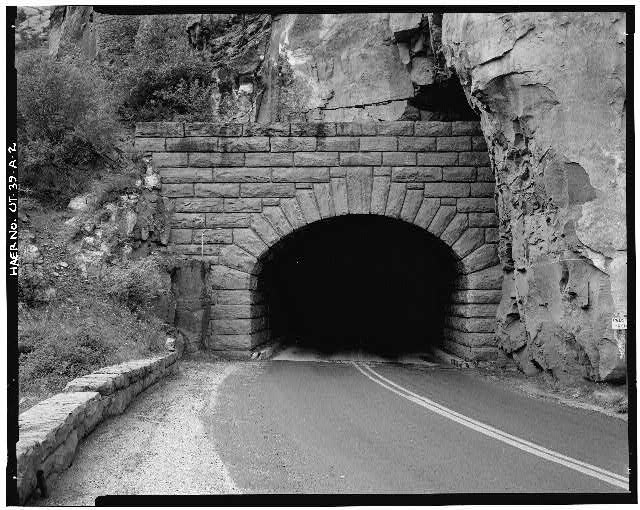 2. VIEW OF WEST PORTAL, LOOKING SOUTHEAST - Zion-Mount...