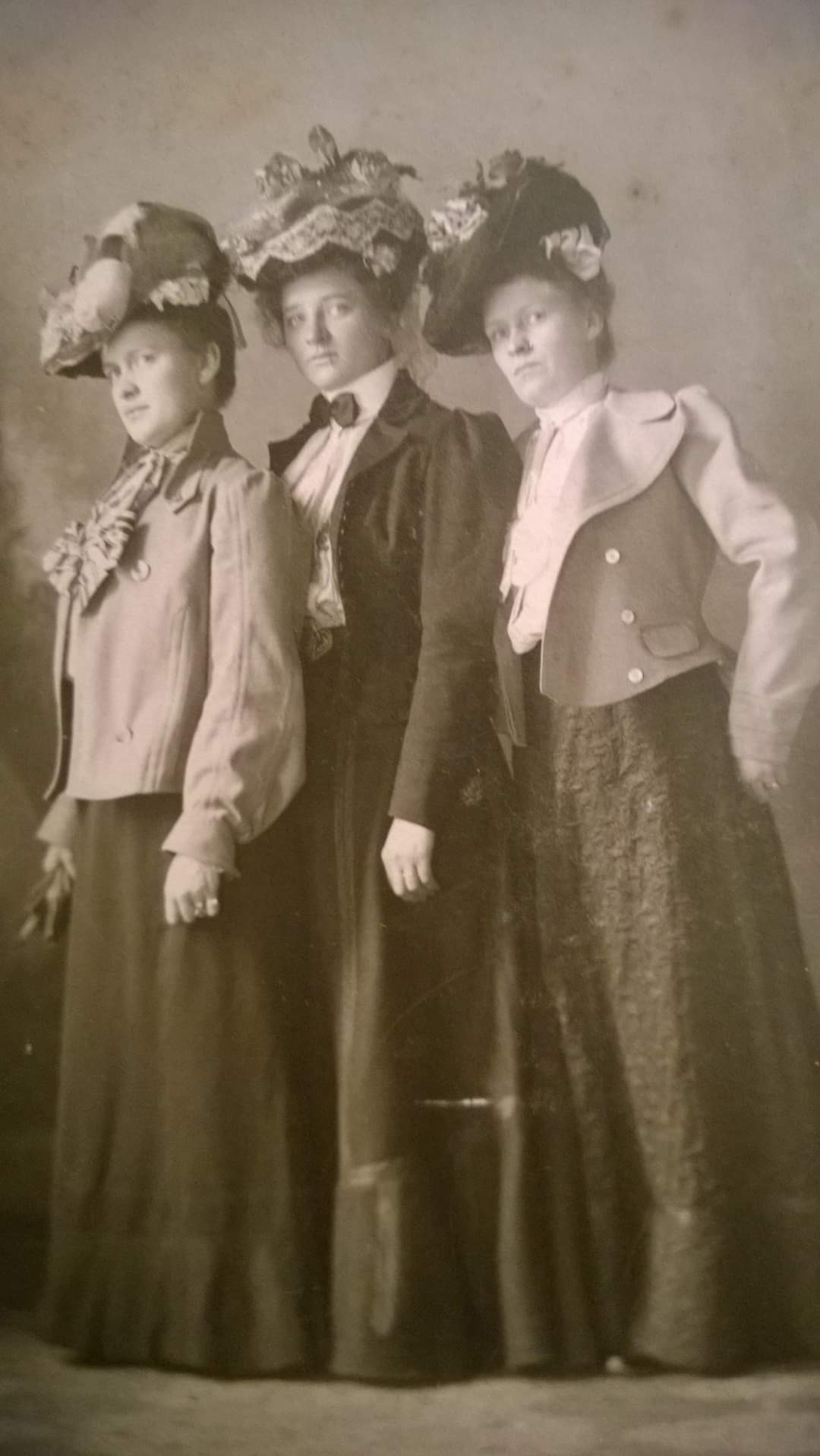 Three sisters - one was a milliner 
Distant cousins of mine