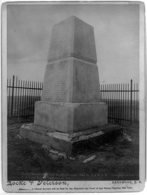 Custer's monument on Crow Agency, Montana, along B. & M....