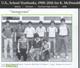 Kevin McDonald--U.S., School Yearbooks, 1900-2016 (1979) Swingtown