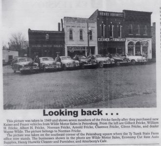 South side of the square in Petersburg, IL