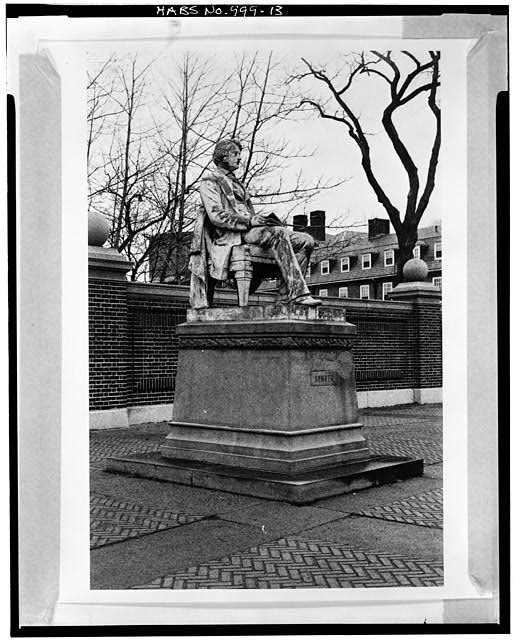 13. VIEW OF CHARLES SUMNER STATUE FROM SOUTHWEST -...