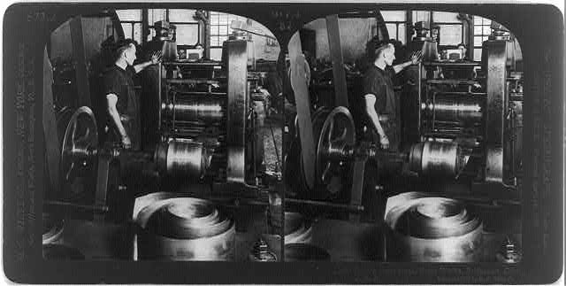 Brass Works, Bridgeport, Conn.: Rolling sheet brass