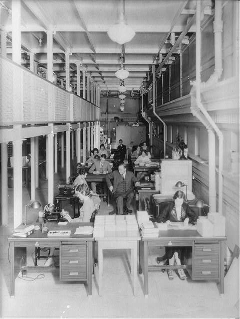 [National Union Catalog staff at work, Library of...