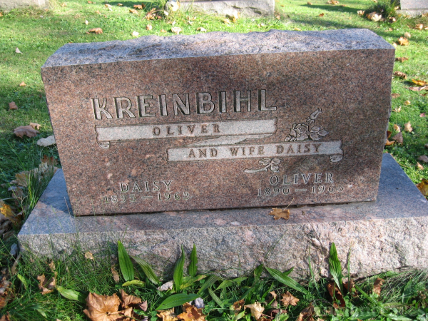 Oliver Kreinbihl gravesite