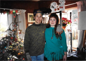 My adult children - 1992 Christmas with Brien Edward Smith (1970-living) and Kristine Elizabeth Smith (1971-Living) 