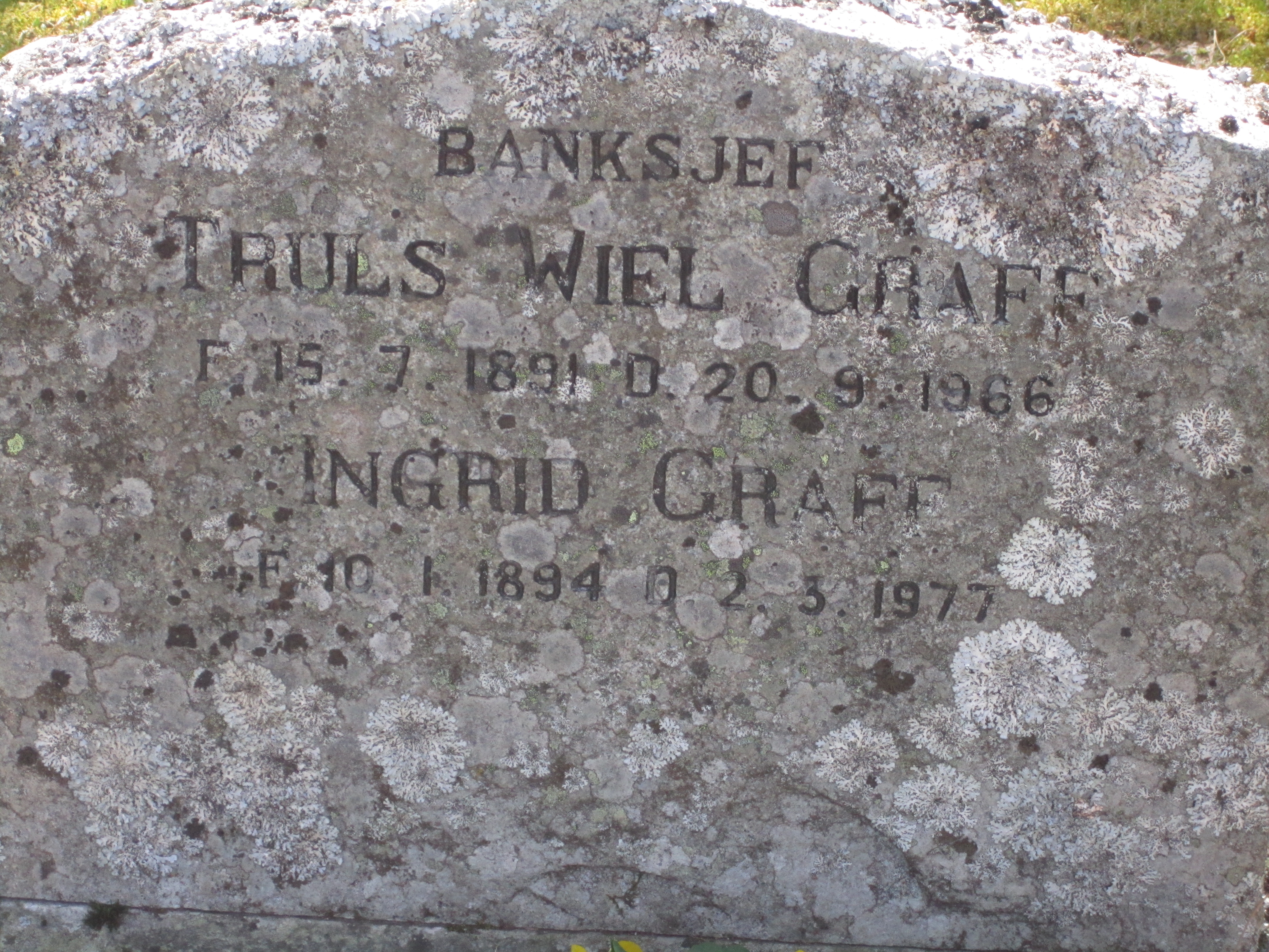 Truls & Ingrid Graff gravesite