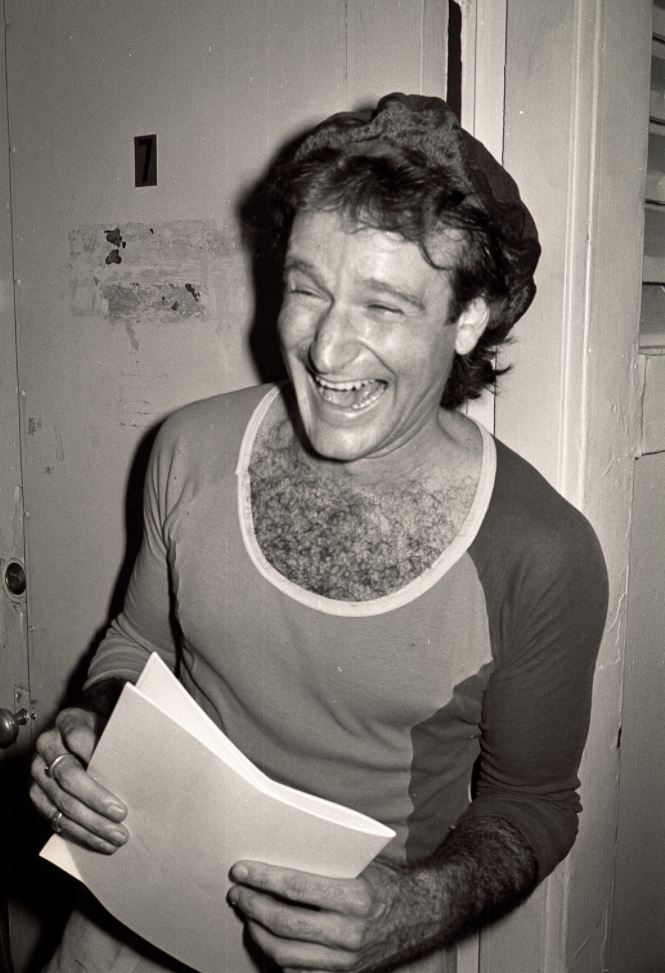 Robin Williams backstage at the Comedy store
