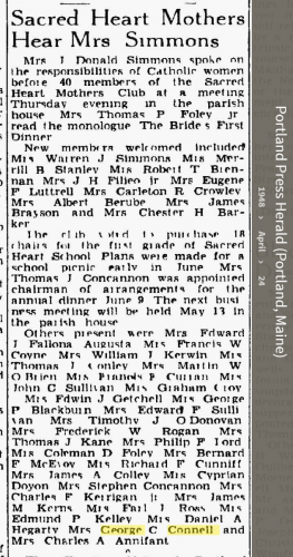 Louise Marie Hagen-Connell--Portland Press Herald (Portland, Maine) (24 apr 1948)