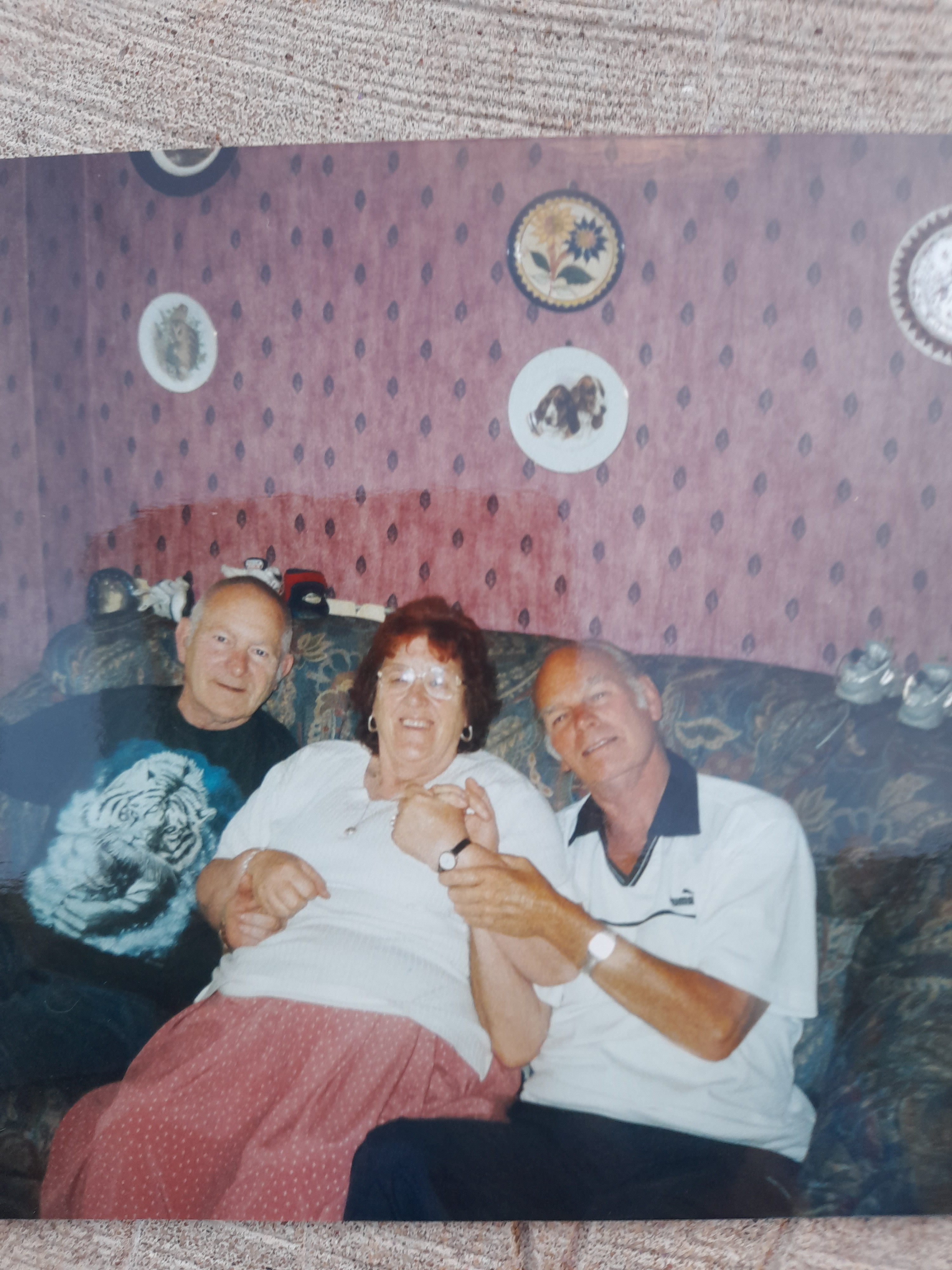 Phillip Coffin on the left with his sister Beryl and brother Brian 