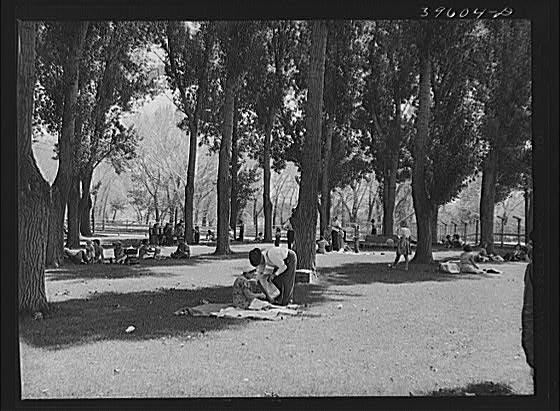 Picnicking at Riverside Park was part of the Fourth of...