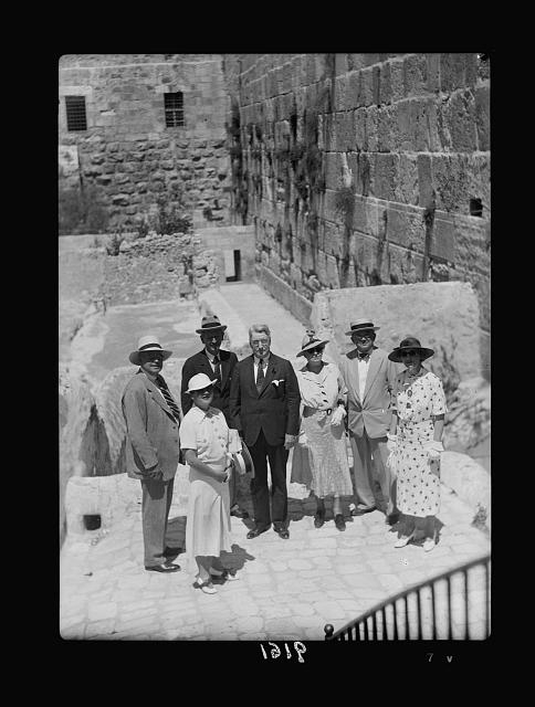 Palestine disturbances 1936. The senatorial party at the...